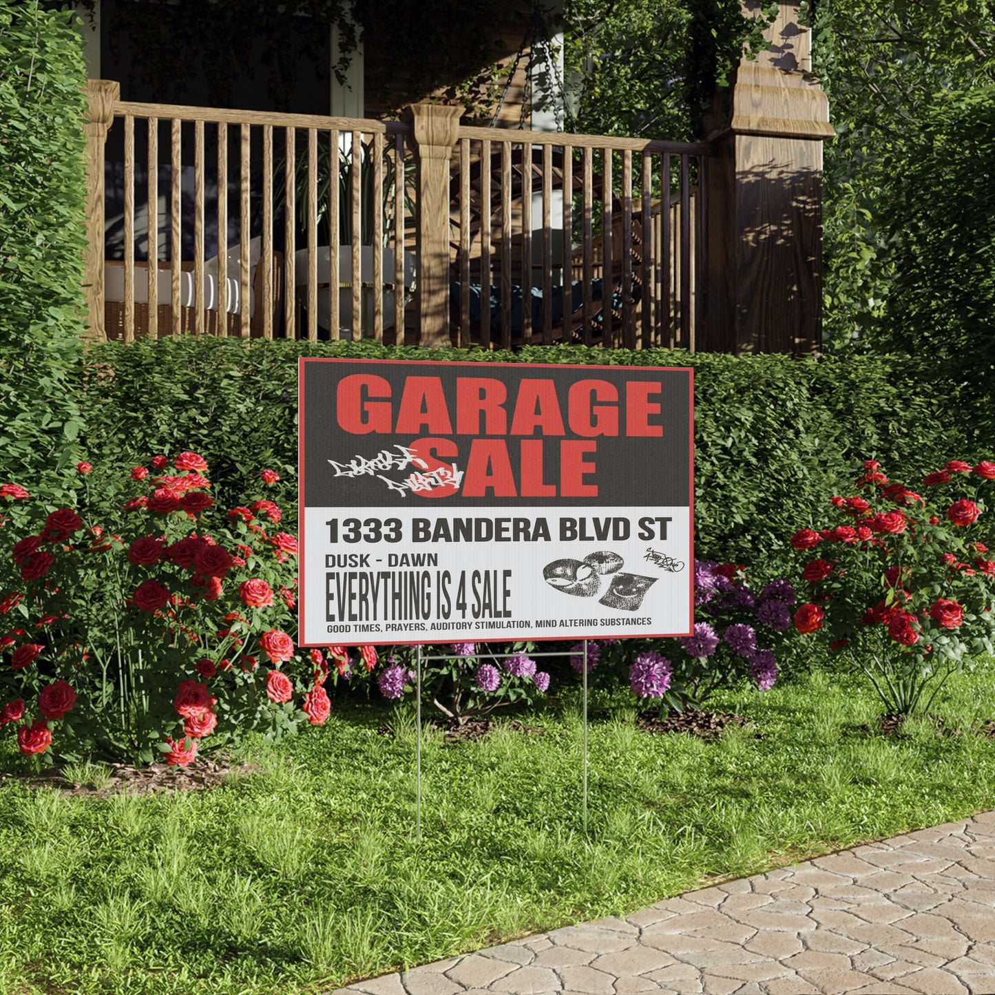 garage sale sign