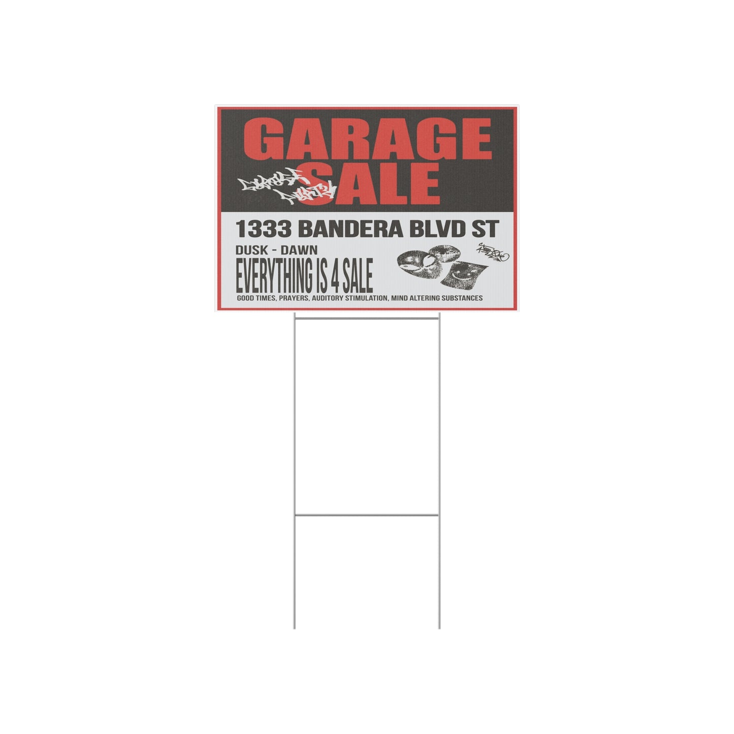 garage sale sign