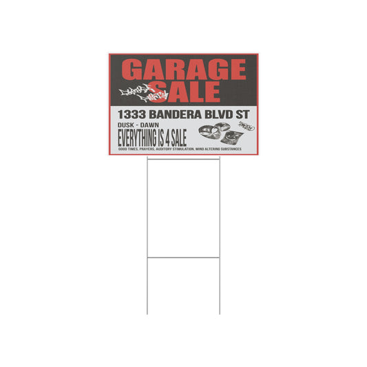 garage sale sign