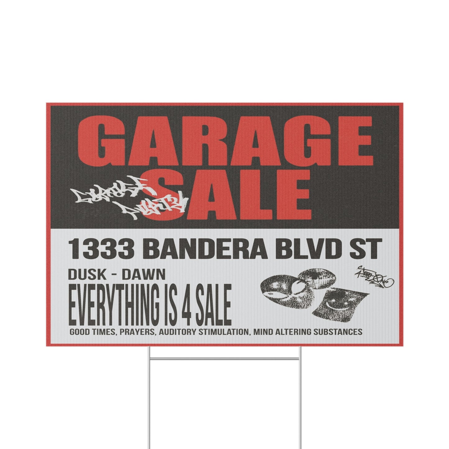 garage sale sign